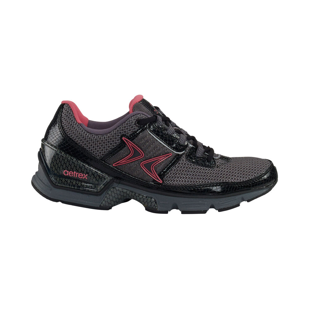 Aetrex Women's Xspress Fitness Runner Sneakers - Black | USA 997A20Y